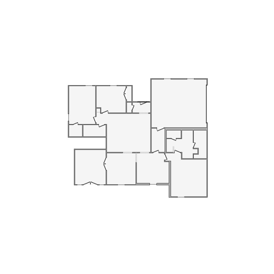 Simple interior sketch for Xactimate (2501-3000 SF). Perfect for partial renovations, such as updating floors, walls, or ceilings, without full detailing.