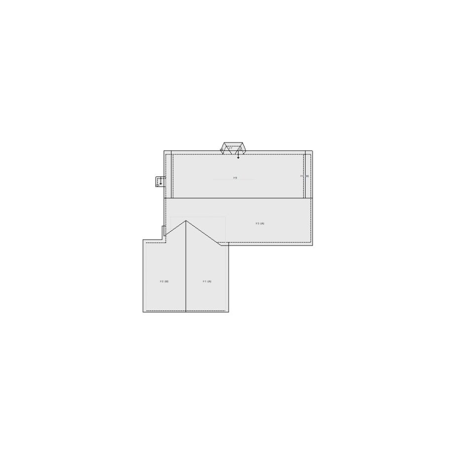 Roof sketch of a residential structure with a roof area (21-30 SQ), ideal for damage assessment and restoration purposes in Xactimate.