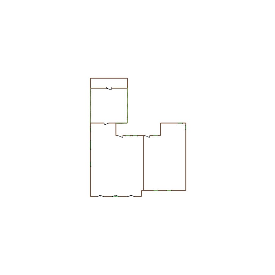 Detailed exterior sketch based on aerial imagery of a residential structure (31-40 SQ), suitable for use in damage assessment and restoration workflows in Xactimate.