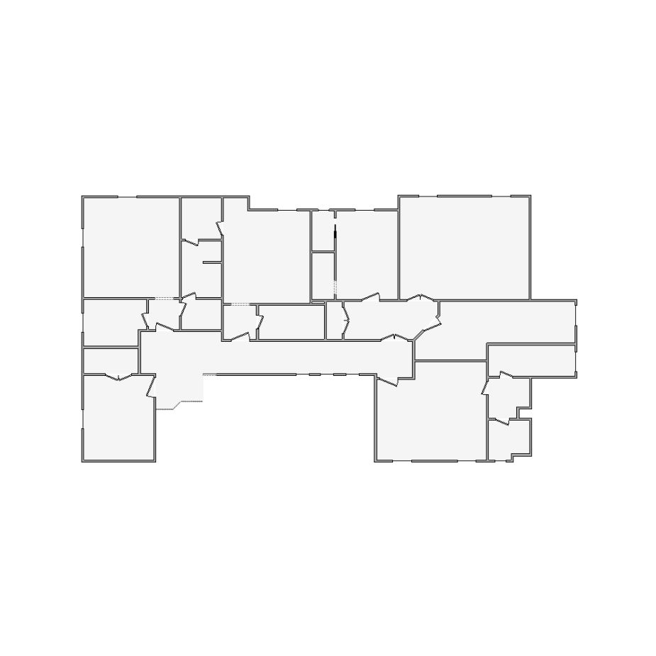 Simple interior sketch for Xactimate (4501-5000 SF). Perfect for partial renovations, such as updating floors, walls, or ceilings, without full detailing.