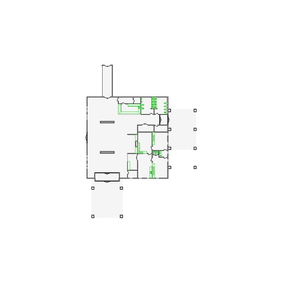 Detailed commercial interior sketch for Xactimate (8501-9000 SF). Accurate layouts for damage assessment, insurance claims, and restoration projects.