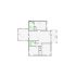 Detailed interior sketch for Xactimate (501-1000 SF) for damage assessment and restoration. Includes doors, windows, ceilings, kitchen and bathroom symbols.