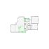 Detailed interior sketch for Xactimate (501-1000 SF) for damage assessment and restoration. Includes doors, windows, ceilings, kitchen and bathroom symbols.