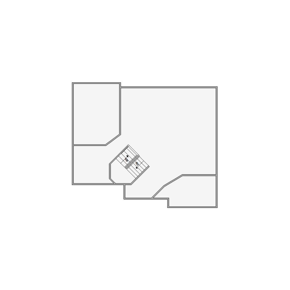 Simple interior sketch for Xactimate (2501-3000 SF). Perfect for partial renovations, such as updating floors, walls, or ceilings, without full detailing.