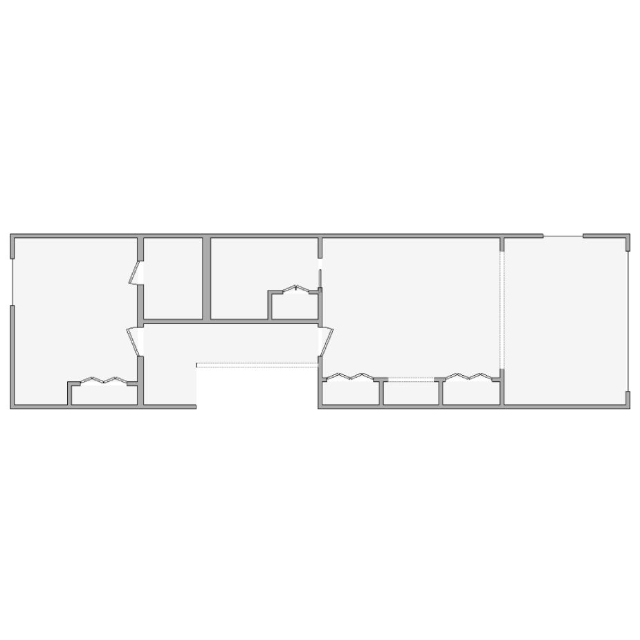 Simple interior sketch for Xactimate (2001-2500 SF). Perfect for partial renovations, such as updating floors, walls, or ceilings, without full detailing.