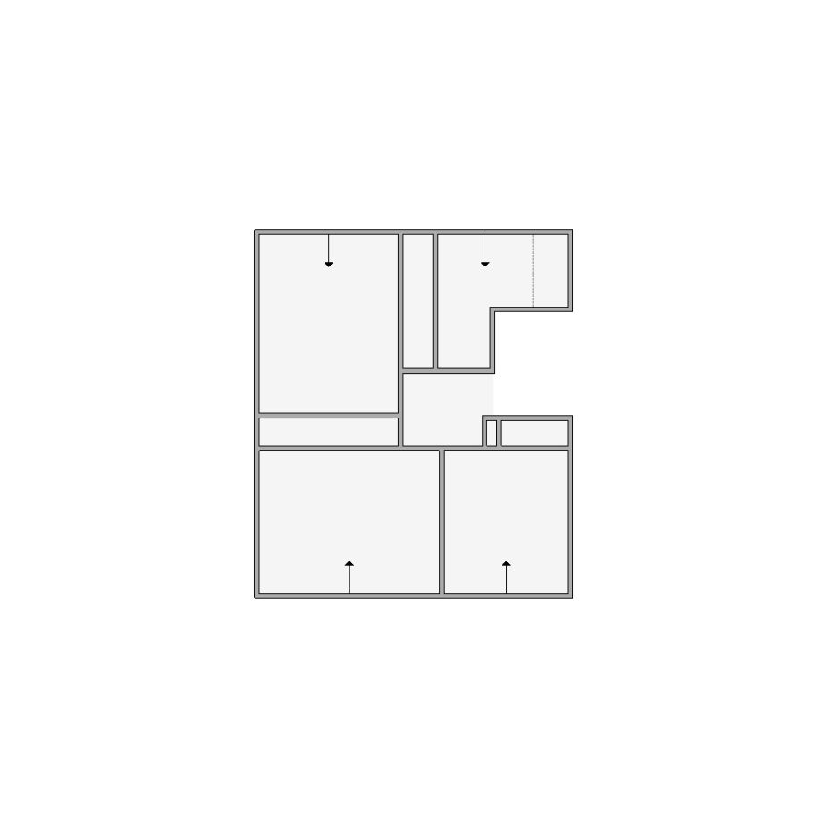 Simple interior sketch for Xactimate (2001-2500 SF). Perfect for partial renovations, such as updating floors, walls, or ceilings, without full detailing.