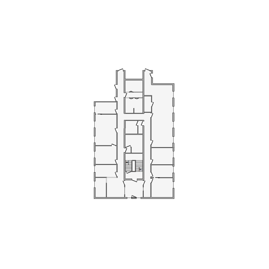 Detailed commercial interior sketch for Xactimate (6001-6500 SF). Accurate layouts for damage assessment, insurance claims, and restoration projects.