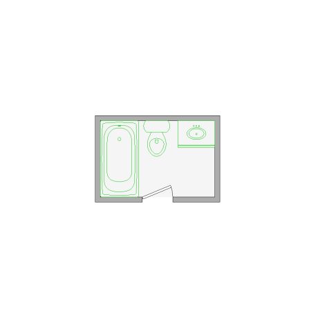 Detailed interior sketch for Xactimate (1-100 SF) for damage assessment and restoration. Includes doors, windows, ceilings, kitchen and bathroom symbols.