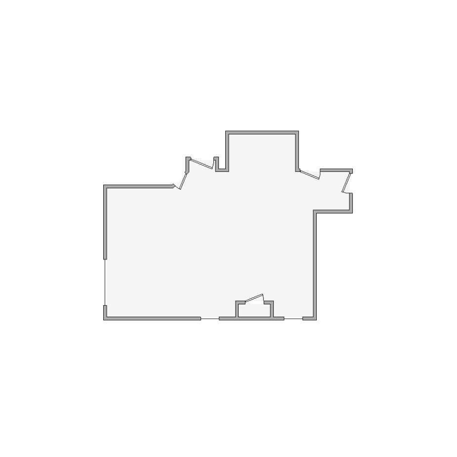 Simple interior sketch for Xactimate (251-500 SF). Perfect for partial renovations, such as updating floors, walls, or ceilings, without full detailing.