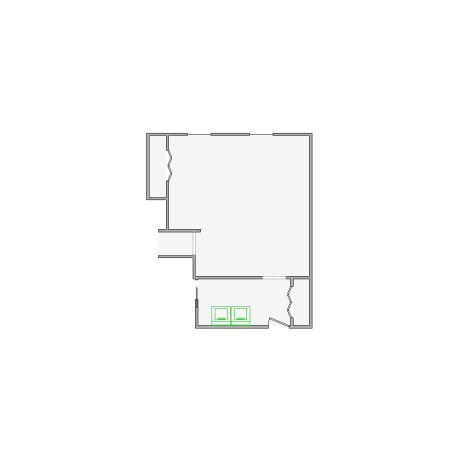 Detailed commercial interior sketch for Xactimate (251-500 SF). Accurate layouts for damage assessment, insurance claims, and restoration projects.