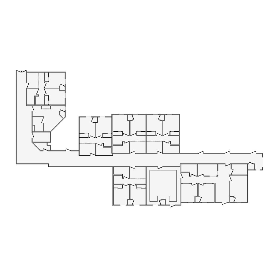 Detailed commercial interior sketch for Xactimate (5001-5500 SF). Accurate layouts for damage assessment, insurance claims, and restoration projects.