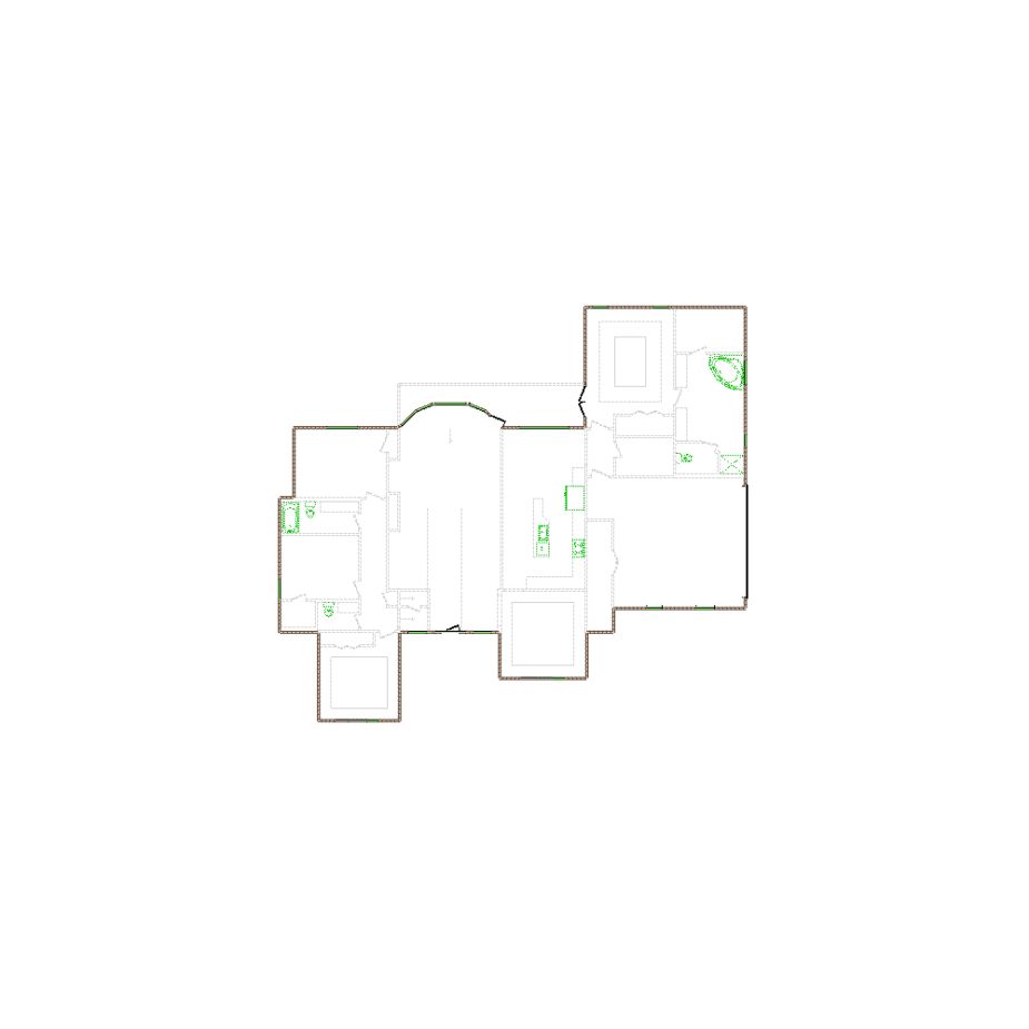 Detailed exterior sketch (3001-3500 SF) based on interior layout provided by the client or created by us. Suitable for siding, paint, and wall estimates.