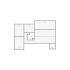 Simple interior sketch for Xactimate (1001-1500 SF). Perfect for partial renovations, such as updating floors, walls, or ceilings, without full detailing.
