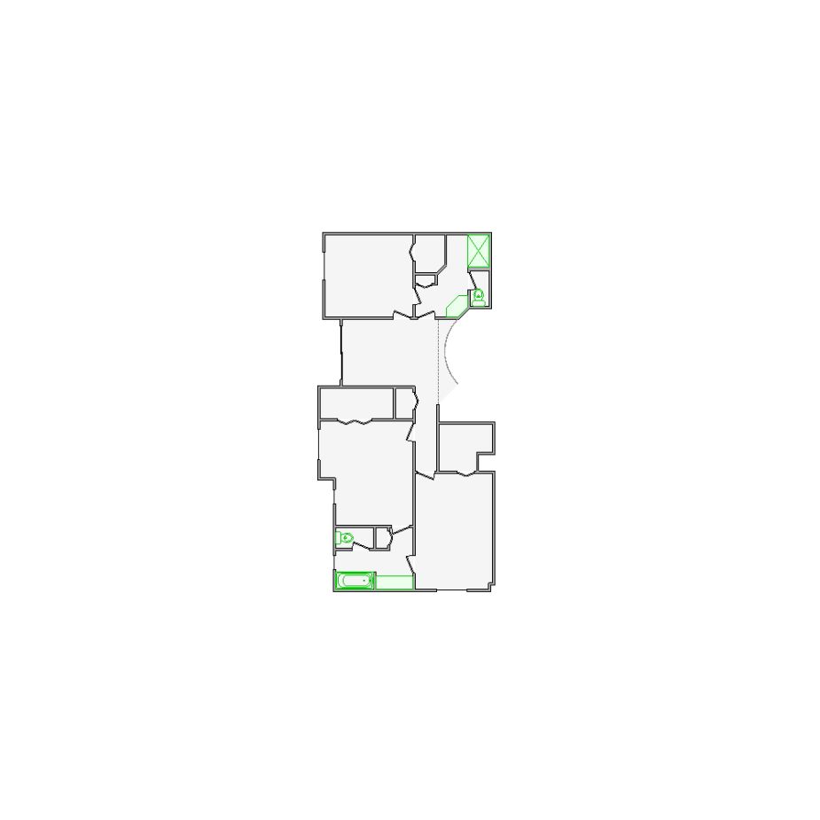 Detailed interior sketch for Xactimate (4501-5000 SF) for damage assessment and restoration. Includes doors, windows, ceilings, kitchen and bathroom symbols.