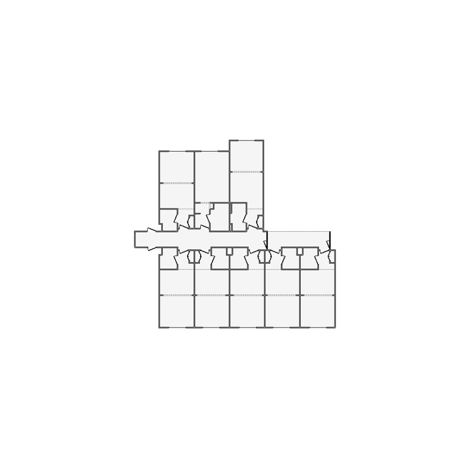 Detailed commercial interior sketch for Xactimate (18001-20000 SF). Accurate layouts for damage assessment, insurance claims, and restoration projects.