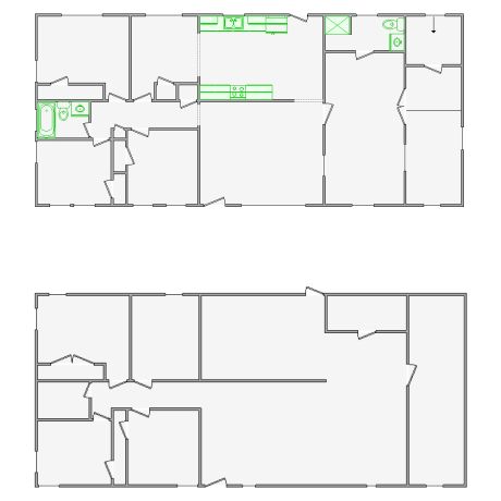 Correction interior sketches (1001-1500 SF) for Xactimate. Fixing layout errors, adjusting doors, windows, ceilings, and symbols for accurate assessments.