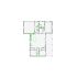 Detailed interior sketch for Xactimate (2501-3000 SF) for damage assessment and restoration. Includes doors, windows, ceilings, kitchen and bathroom symbols.