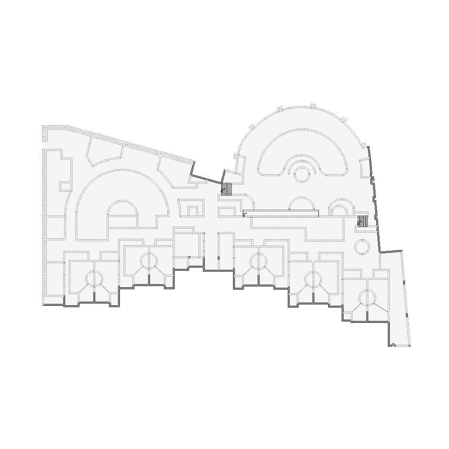Detailed commercial interior sketch for Xactimate (24001-28000 SF). Accurate layouts for damage assessment, insurance claims, and restoration projects.