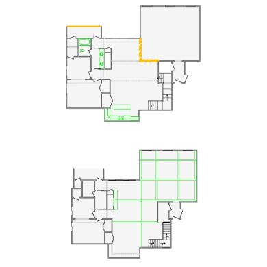 Correction interior sketches (3001-4000 SF) for Xactimate. Fixing layout errors, adjusting doors, windows, ceilings, and symbols for accurate assessments.