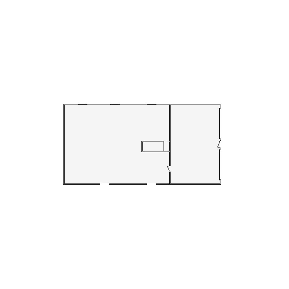 Detailed interior sketch for Xactimate (1001-1500 SF) for damage assessment and restoration. Includes doors, windows, ceilings, kitchen and bathroom symbols.