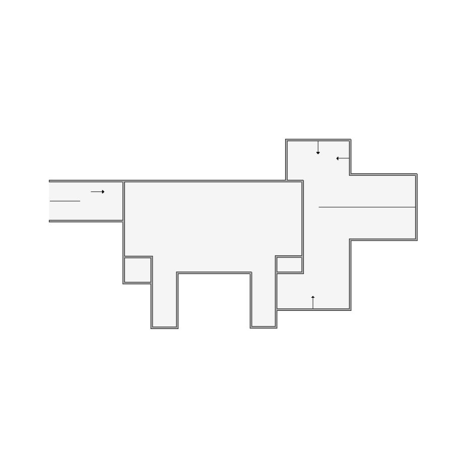 Simple interior sketch for Xactimate (4001-4500 SF). Perfect for partial renovations, such as updating floors, walls, or ceilings, without full detailing.