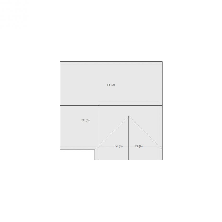 Roof sketch of a residential structure with a roof area (11-20 SQ), ideal for damage assessment and restoration purposes in Xactimate.