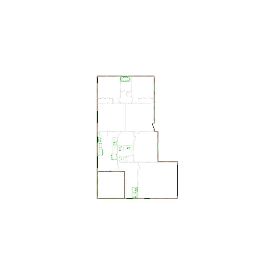 Detailed exterior sketch (1501-2000 SF) based on interior layout provided by the client or created by us. Suitable for siding, paint, and wall estimates.
