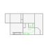 Simple interior sketch for Xactimate (1001-1500 SF). Perfect for partial renovations, such as updating floors, walls, or ceilings, without full detailing.