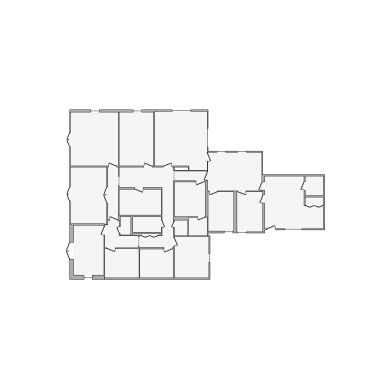 Simple interior sketch for Xactimate (4501-5000 SF). Perfect for partial renovations, such as updating floors, walls, or ceilings, without full detailing.