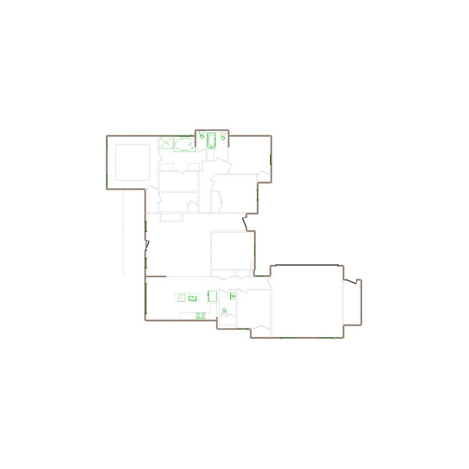 Detailed exterior sketch (3001-3500 SF) based on interior layout provided by the client or created by us. Suitable for siding, paint, and wall estimates.