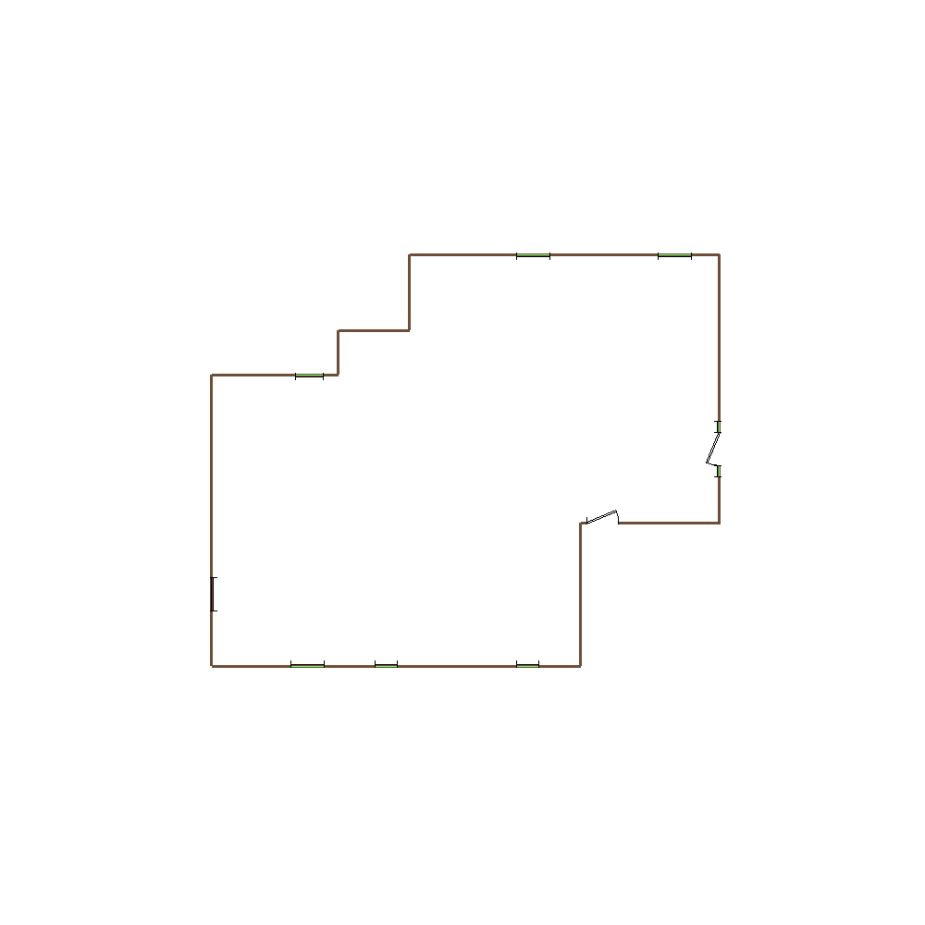 Simple exterior sketch of a residential structure (11-20 SQ), based on aerial imagery, used for estimating and documentation purposes in Xactimate.