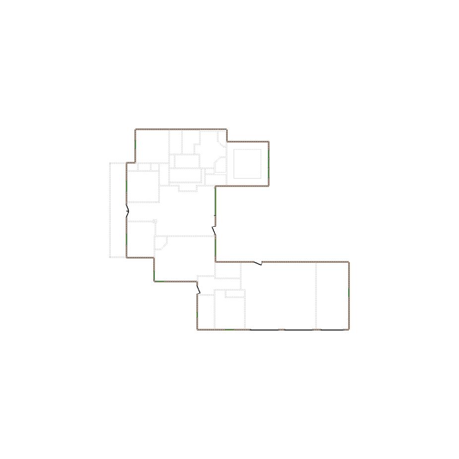 Simple exterior sketch based on interior layout (3001-3500 SF), either provided by the client or created by us, suitable for estimating in Xactimate.
