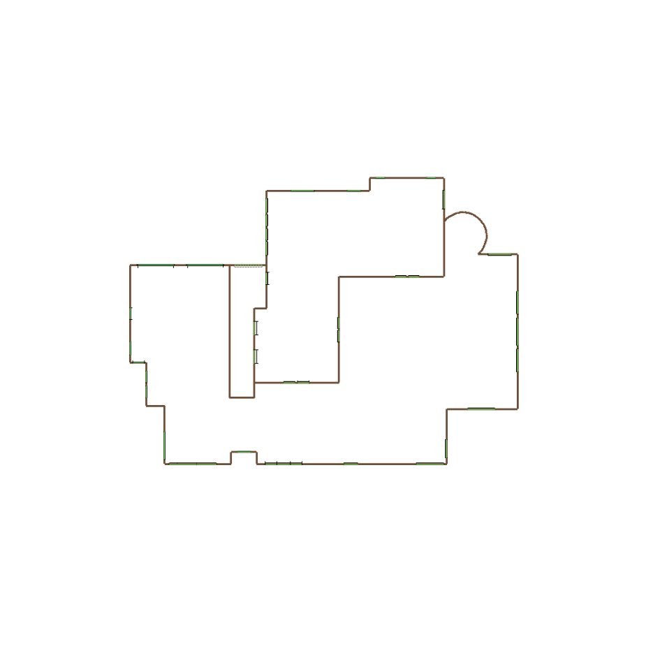 Simple exterior sketch of a residential structure (31-40 SQ), based on aerial imagery, used for estimating and documentation purposes in Xactimate.
