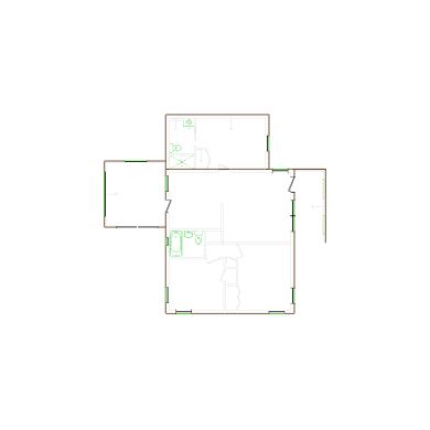 Detailed exterior sketch (751-1000 SF) based on interior layout provided by the client or created by us. Suitable for siding, paint, and wall estimates.