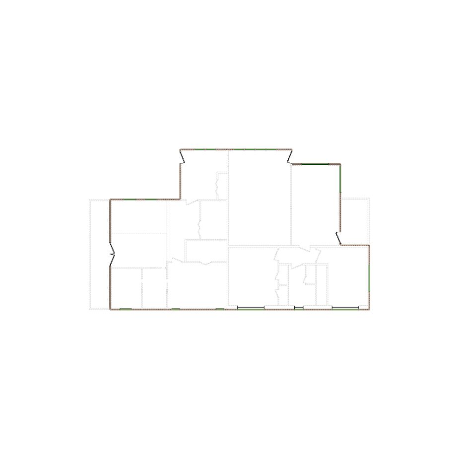 Simple exterior sketch based on interior layout (2001-2500 SF), either provided by the client or created by us, suitable for estimating in Xactimate.
