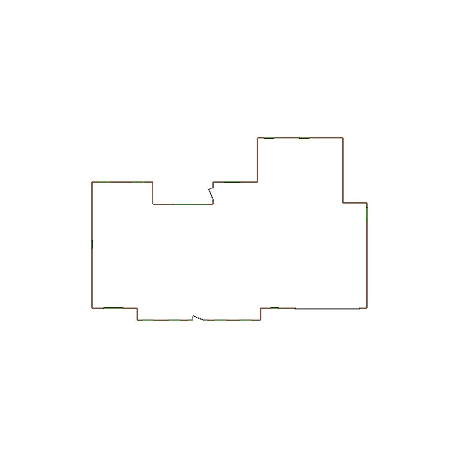 Detailed exterior sketch based on aerial imagery of a residential structure (31-40 SQ), suitable for use in damage assessment and restoration workflows in Xactimate.
