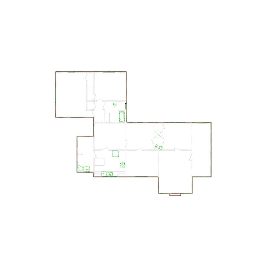 Simple exterior sketch based on interior layout (1501-2000 SF), either provided by the client or created by us, suitable for estimating in Xactimate.
