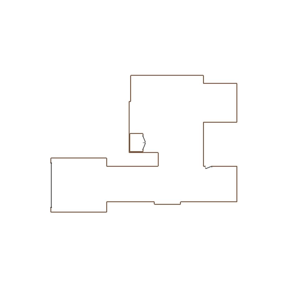Simple exterior sketch of a residential structure (31-40 SQ), based on aerial imagery, used for estimating and documentation purposes in Xactimate.
