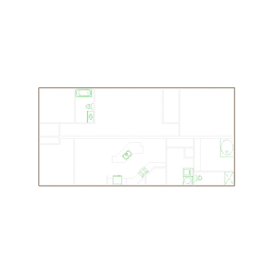 Simple exterior sketch based on interior layout (1501-2000 SF), either provided by the client or created by us, suitable for estimating in Xactimate.