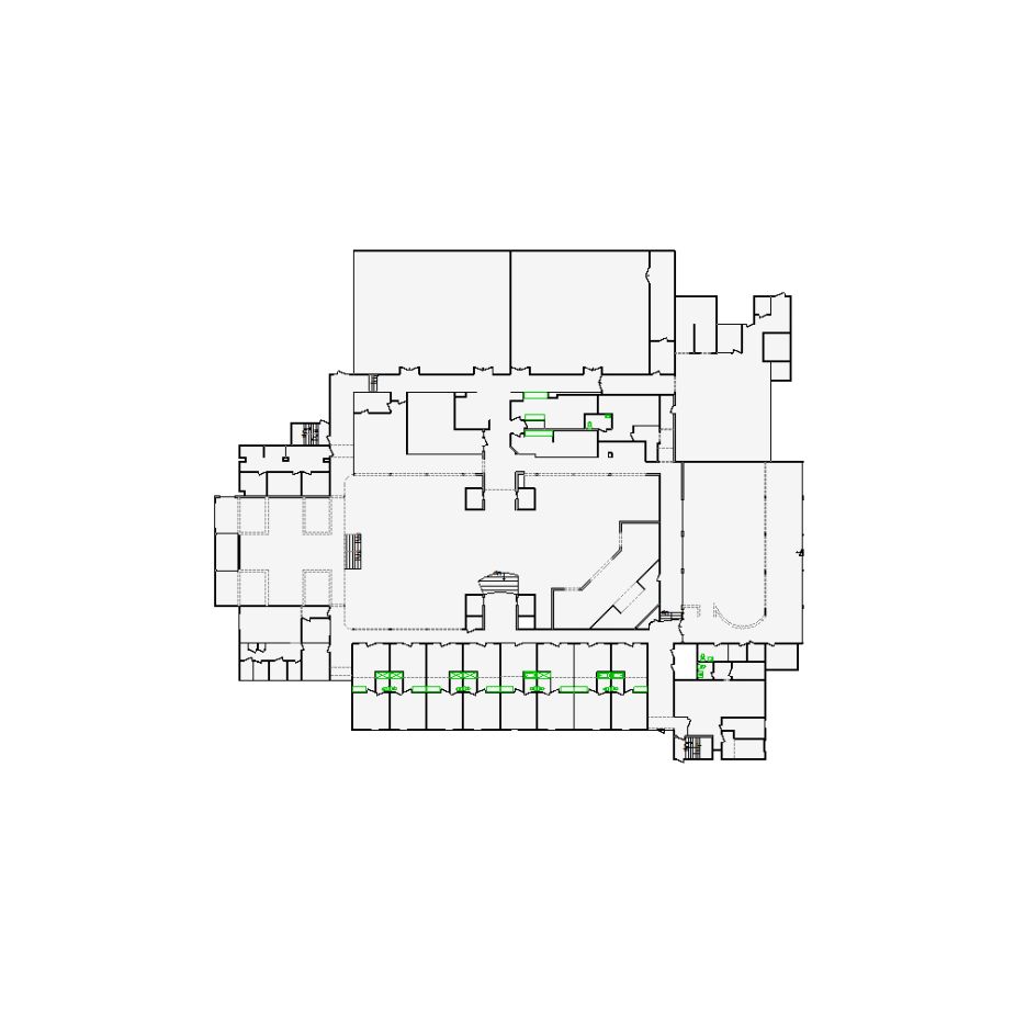 Full-scale 100000 sq ft manufacturing complex floor plan drafting for restoration adjusters