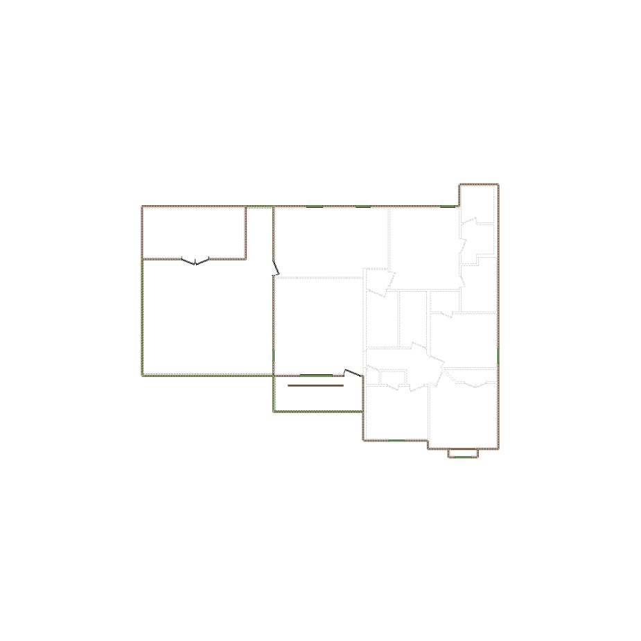Simple exterior sketch based on interior layout (2001-2500 SF), either provided by the client or created by us, suitable for estimating in Xactimate.