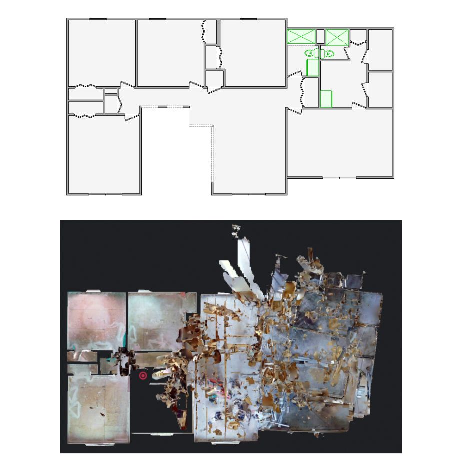 Xmate Sketch Lab: Manual correction of distorted 3D scans for Xactimate interiors