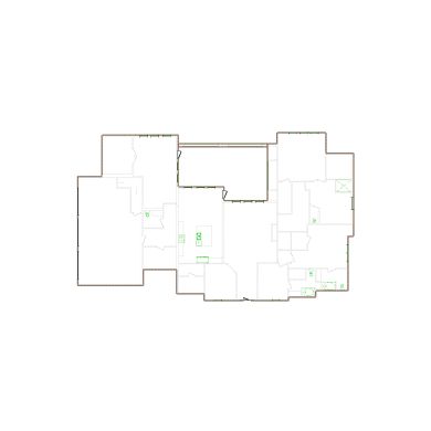 Detailed exterior sketch (4501-5000 SF) based on interior layout provided by the client or created by us. Suitable for siding, paint, and wall estimates.
