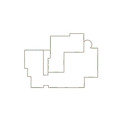 Simple exterior sketch of a residential structure (31-40 SQ), based on aerial imagery, used for estimating and documentation purposes in Xactimate.