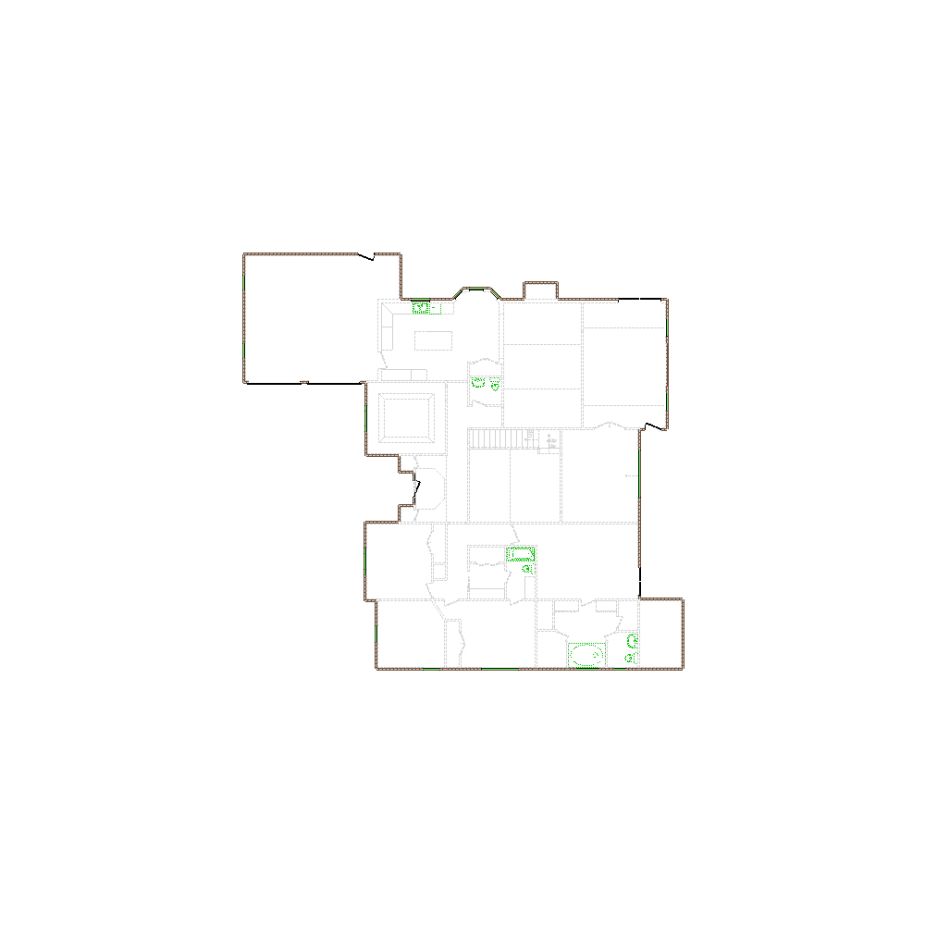 Detailed exterior sketch (4001-4500 SF) based on interior layout provided by the client or created by us. Suitable for siding, paint, and wall estimates.