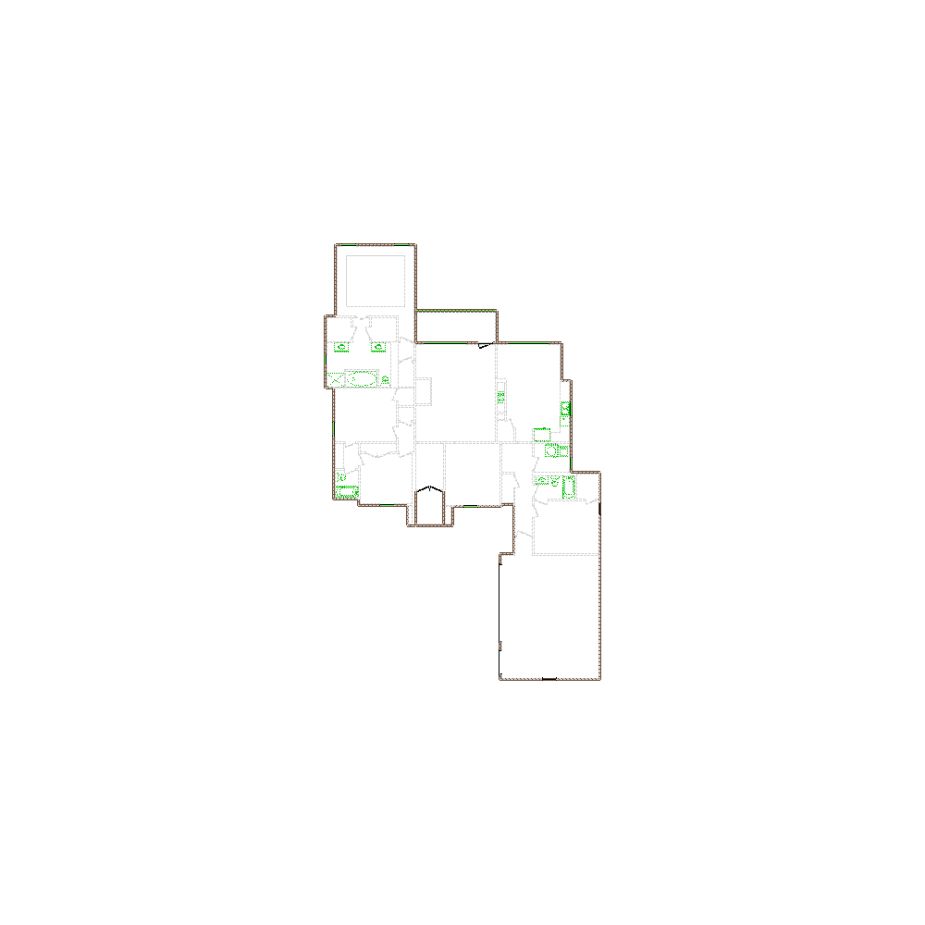 Detailed exterior sketch (2501-3000 SF) based on interior layout provided by the client or created by us. Suitable for siding, paint, and wall estimates.