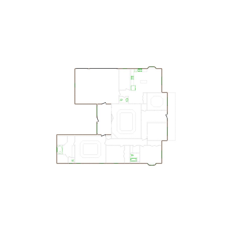 Detailed exterior sketch (4001-4500 SF) based on interior layout provided by the client or created by us. Suitable for siding, paint, and wall estimates.