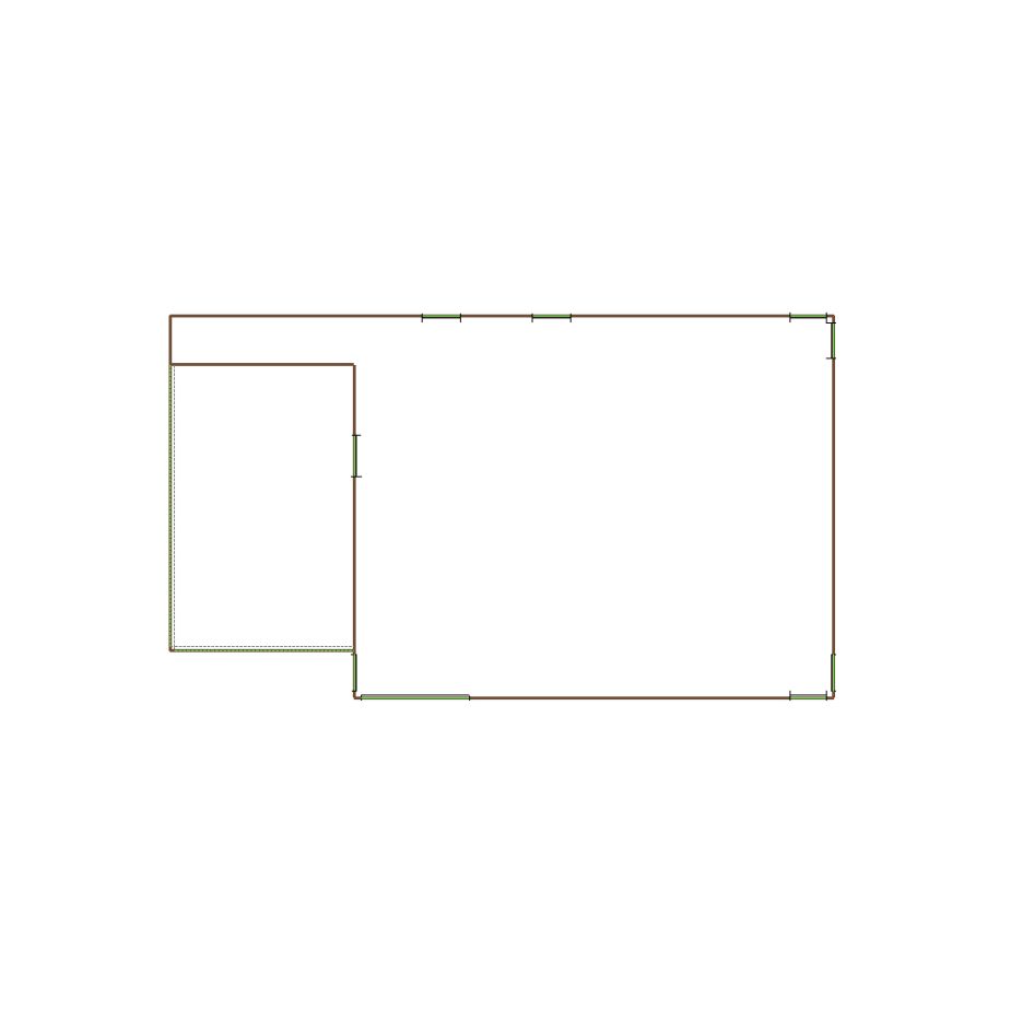 Simple exterior sketch of a residential structure (11-20 SQ), based on aerial imagery, used for estimating and documentation purposes in Xactimate.