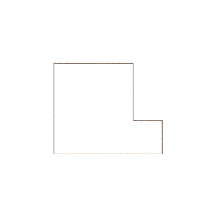 Simple exterior sketch based on interior layout (2001-2500 SF), either provided by the client or created by us, suitable for estimating in Xactimate.