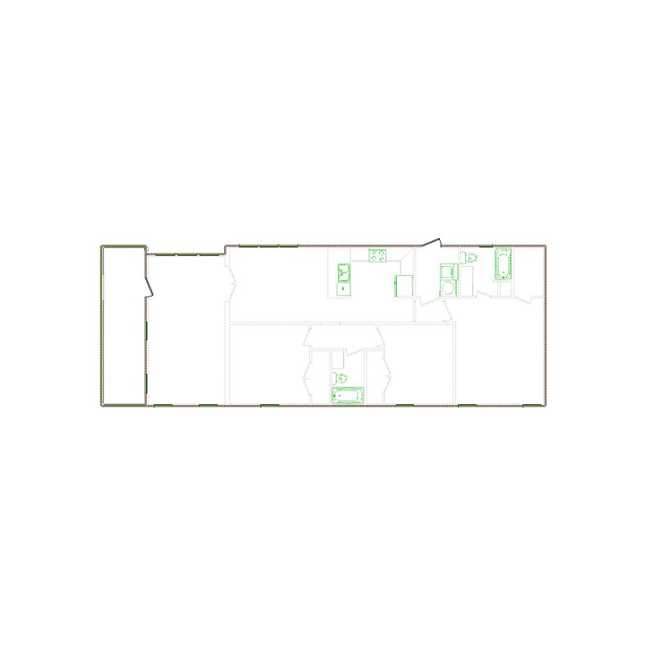 Detailed exterior sketch (1501-2000 SF) based on interior layout provided by the client or created by us. Suitable for siding, paint, and wall estimates.